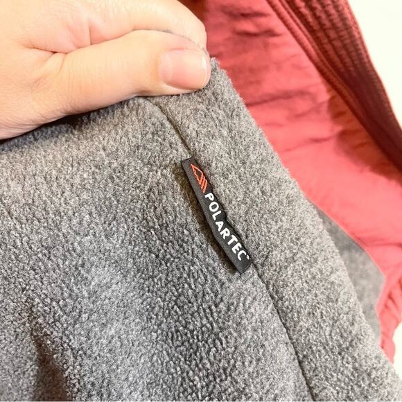 L.L.Bean Womens Collared Long Sleeve Full Zip Fleece Lining Jacket Red Medium - Picture 11 of 16